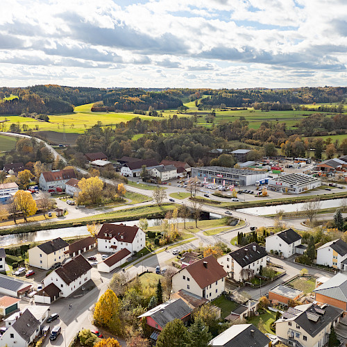 Gemeinde Zolling in Richtung Freising